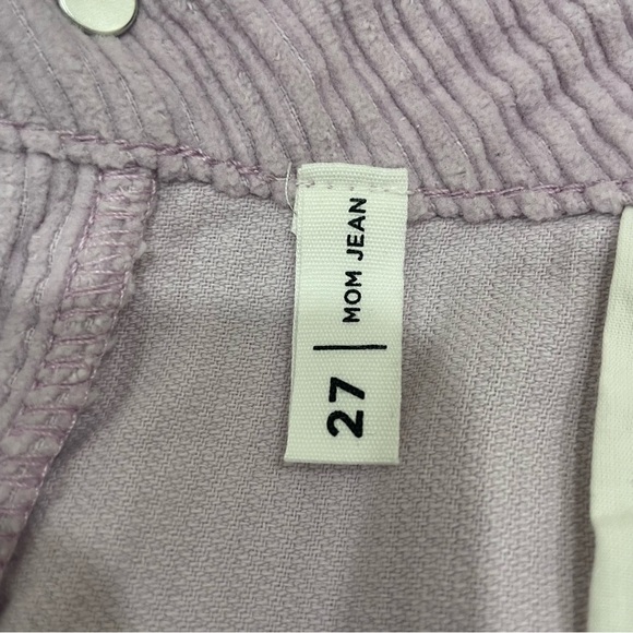PacSun Lavender Corduroy Mom Jeans. Size Women's 27. High Rise. Purple. - Picture 12 of 13